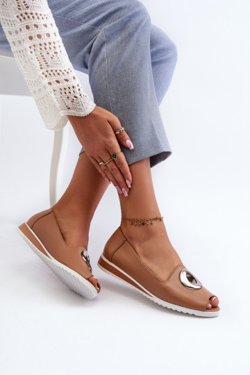 Schoenen met ornamenten Eco beige kleur Biolita 2