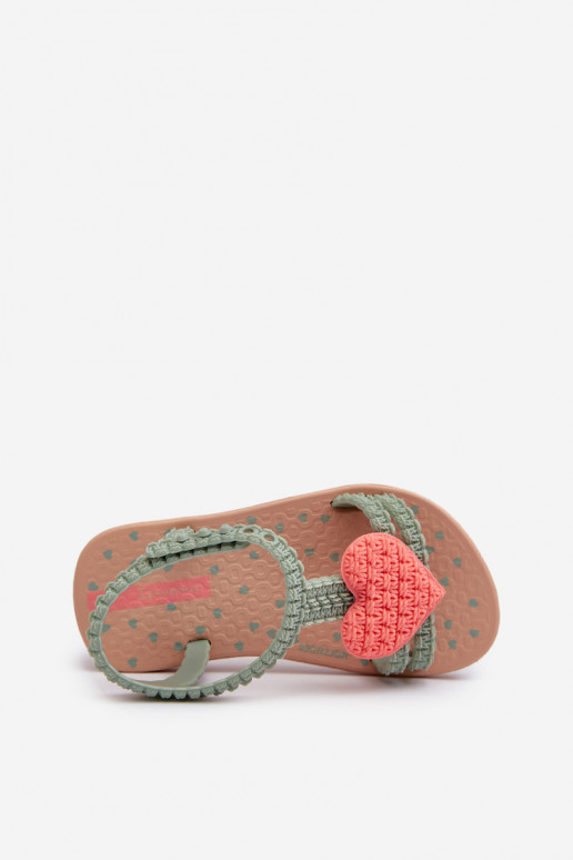 Sandalen Kinderen met hartjes 81997 Ipanema My First Baby groene kleur Sandalen Kinderen met hartjes 81997 Ipanema My First Baby groene kleur