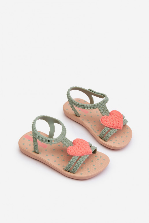 Sandalen Kinderen met hartjes 81997 Ipanema My First Baby groene kleur Sandalen Kinderen met hartjes 81997 Ipanema My First Baby groene kleur