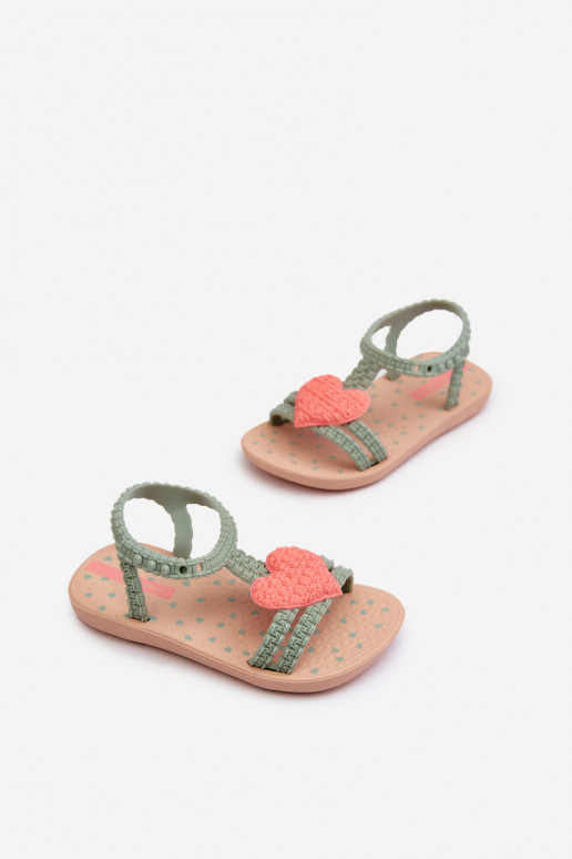 Sandalen Kinderen met hartjes 81997 Ipanema My First Baby groene kleur Sandalen Kinderen met hartjes 81997 Ipanema My First Baby groene kleur