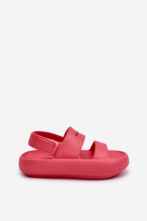 Lichte teenslippers met zelfklevende sluiting ProWater PRO-24-05-02K roze