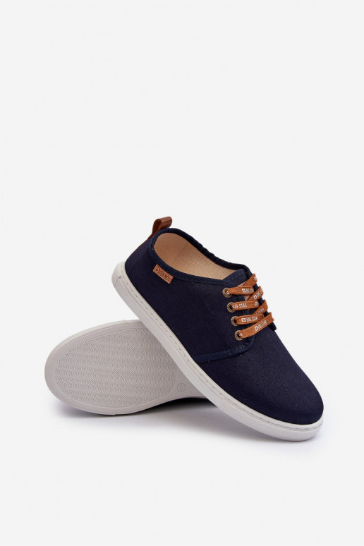 Sneakers Vrijetijdsschoenen heren Big Star NN176002 Memory Foam System donkerblauw Sneakers Vrijetijdsschoenen heren Big Star NN176002 Memory Foam System donkerblauw