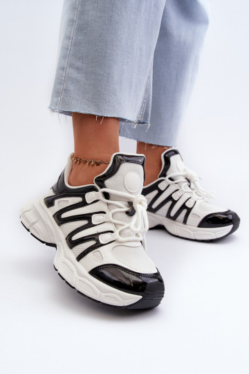 Sneakers model schoenen Wit-zwarte kleur Ahmani