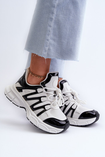 Sneakers model schoenen Wit-zwarte kleur Ahmani 2