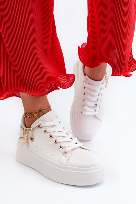 Sneakers model schoenen met plateau in wit Tivissa Sneakers model schoenen met plateau in wit Tivissa
