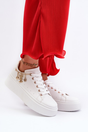 Sneakers model schoenen met plateau in wit Tivissa 2