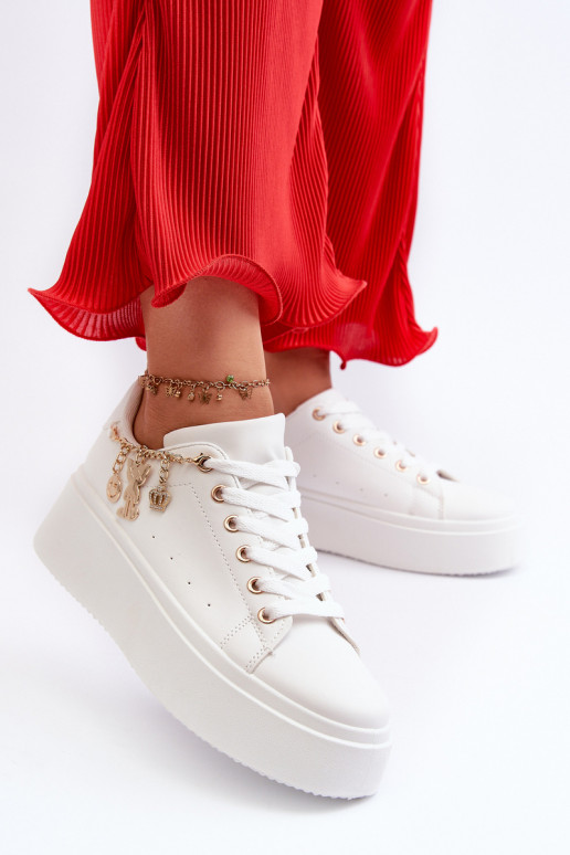Sneakers model schoenen met plateau in wit Tivissa Sneakers model schoenen met plateau in wit Tivissa