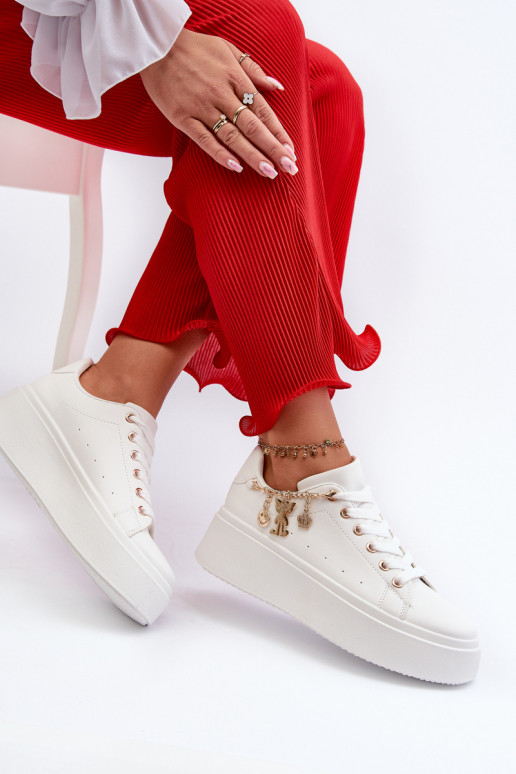Sneakers model schoenen met plateau in wit Tivissa Sneakers model schoenen met plateau in wit Tivissa