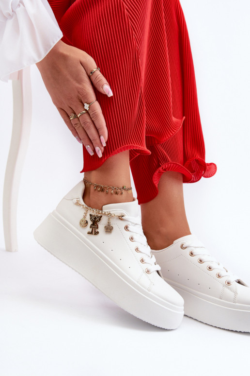 Sneakers model schoenen met plateau in wit Tivissa Sneakers model schoenen met plateau in wit Tivissa