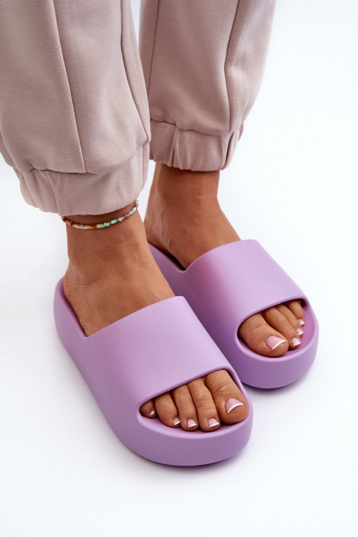 Slippers met massieve zool Paars Oreithano