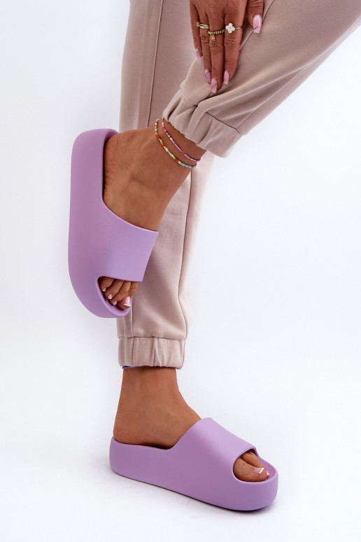 Slippers met massieve zool Paars Oreithano