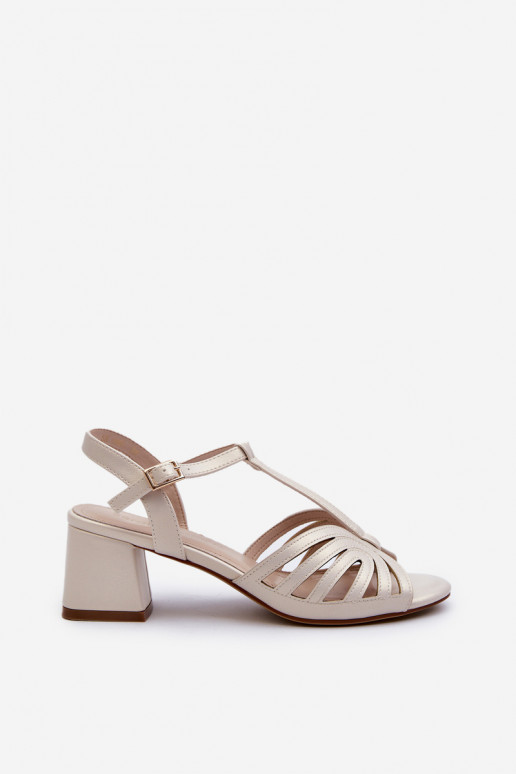 Elegante sandalen met hoge hak Sergio Leone SK880 parelmoer