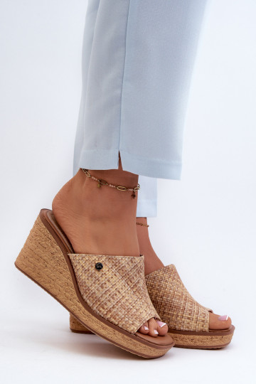 Damespantoffels Sergio Leone KL213 beige