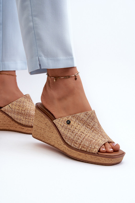 Damespantoffels Sergio Leone KL213 beige Damespantoffels Sergio Leone KL213 beige