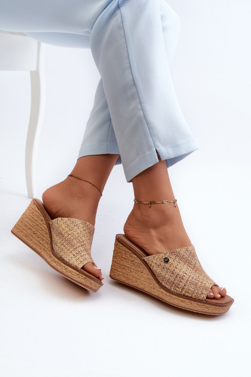 Damespantoffels Sergio Leone KL213 beige Damespantoffels Sergio Leone KL213 beige