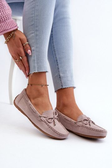 Elegante suède mocassins Purple Si Passione 2