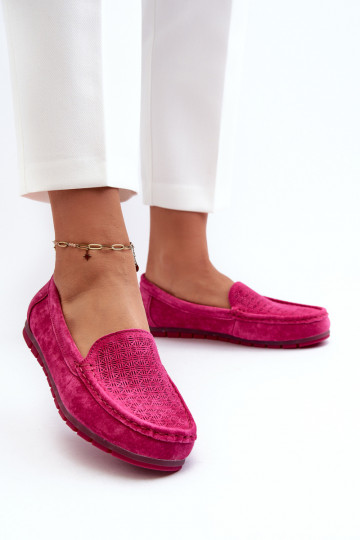 Suède mocassins roze kleur S.Barski LR755