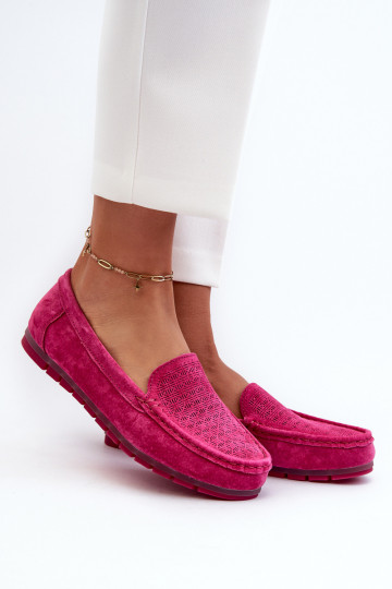 Suède mocassins roze kleur S.Barski LR755 2