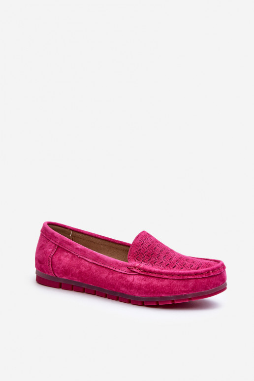 Suède mocassins roze kleur S.Barski LR755 Suède mocassins roze kleur S.Barski LR755