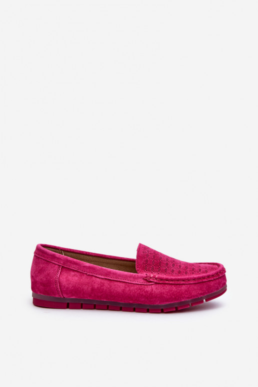 Suède mocassins roze kleur S.Barski LR755 Suède mocassins roze kleur S.Barski LR755