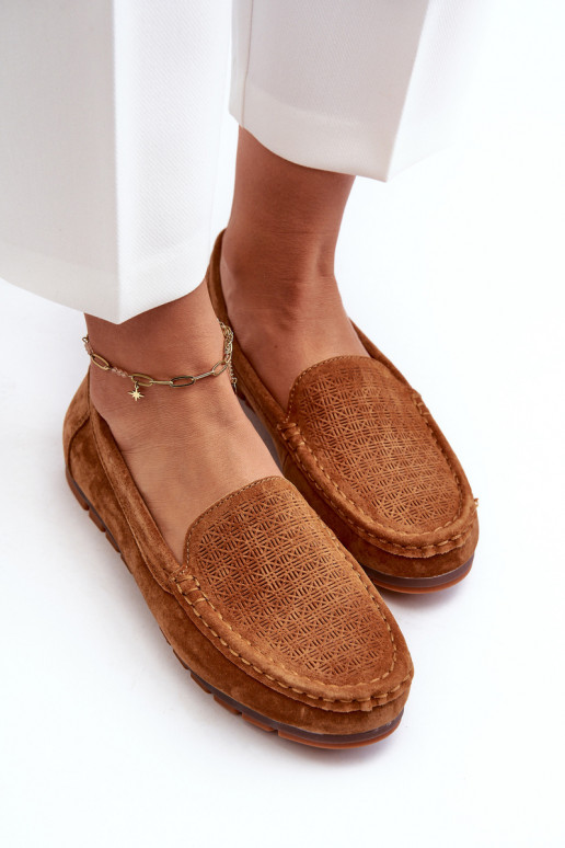 Bruine suède mocassins S.Barski LR755 Bruine suède mocassins S.Barski LR755