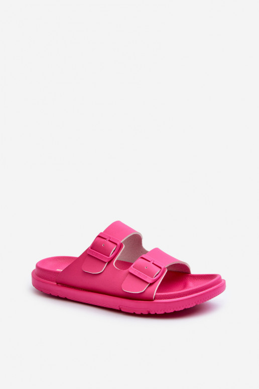 Lichte pantoffels met gespen Big Star NN274A754 roze kleur