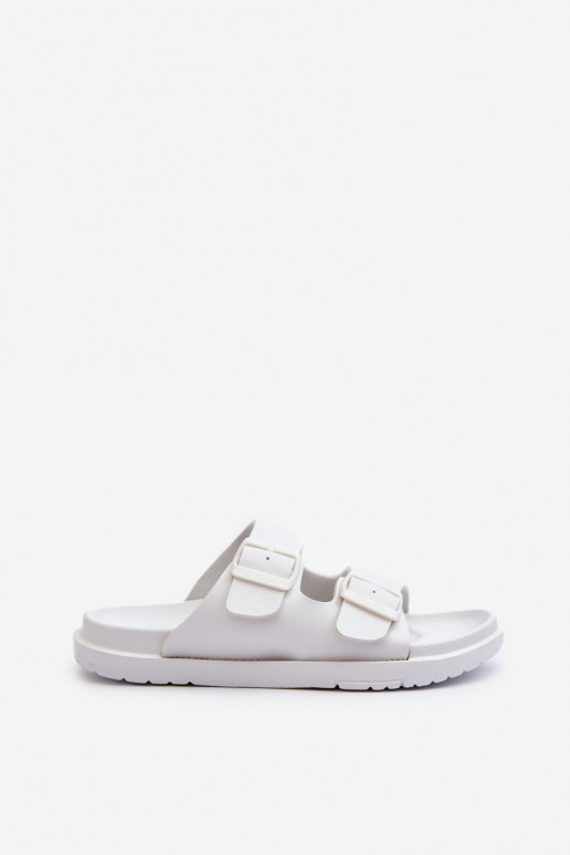 Lichte pantoffels met gespen Big Star NN274A751 witte kleur