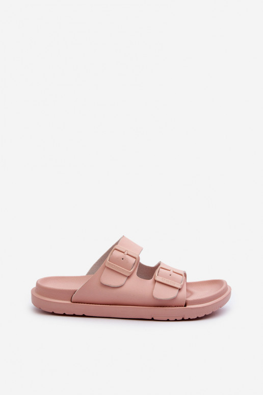 Lichte pantoffels met gespen Big Star NN274A753 roze kleur