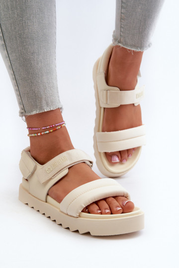 Damesplatformsandalen Big Star NN274751 beige