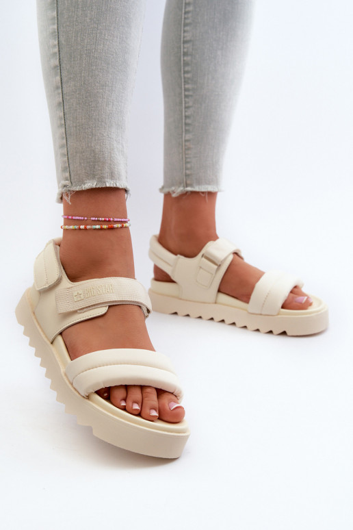 Damesplatformsandalen Big Star NN274751 beige Damesplatformsandalen Big Star NN274751 beige