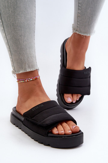 Slippers met platform Big Star NN274772 zwarte kleur