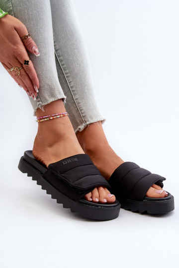 Slippers met platform Big Star NN274772 zwarte kleur 2