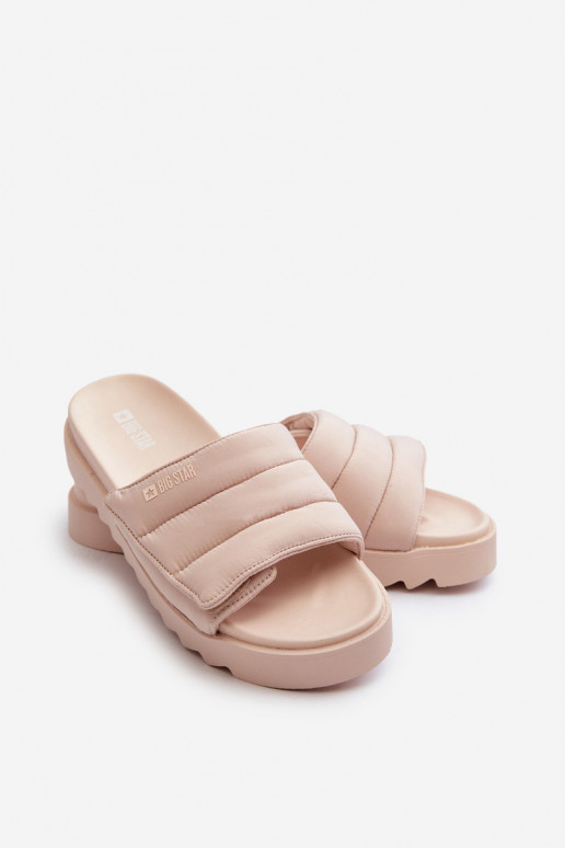 Slippers met plateau Big Star NN274773 beige Slippers met plateau Big Star NN274773 beige