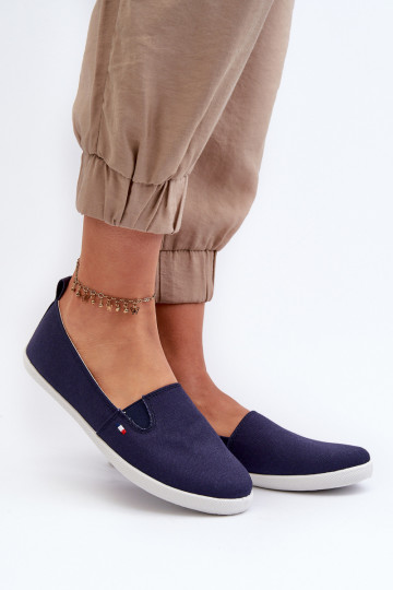 Sneakers vrijetijdsschoenen Slip-On donkerblauwe kleur Adrancia