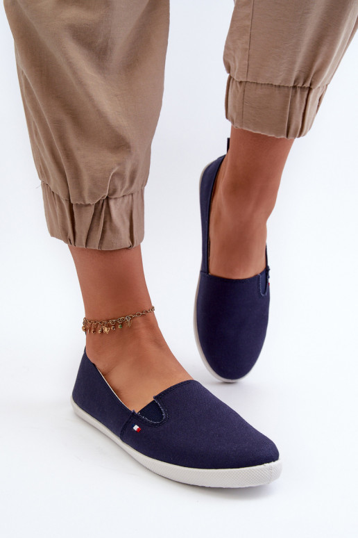 Sneakers vrijetijdsschoenen Slip-On donkerblauwe kleur Adrancia Sneakers vrijetijdsschoenen Slip-On donkerblauwe kleur Adrancia