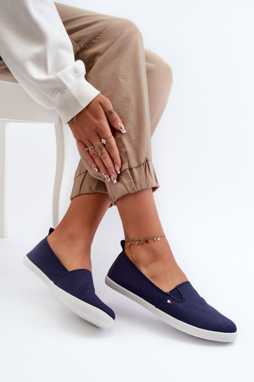 Sneakers vrijetijdsschoenen Slip-On donkerblauwe kleur Adrancia Sneakers vrijetijdsschoenen Slip-On donkerblauwe kleur Adrancia