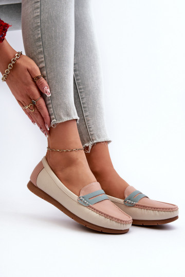 damesmocassins gemaakt van eco-leer roze Wikitara 2