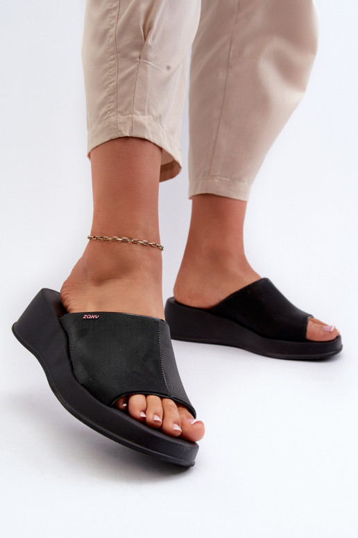 Damespantoffels LL285084 zwart