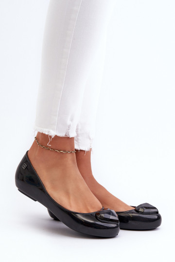 Ballerinaschoenen met hartjes NN285011 zwart 2