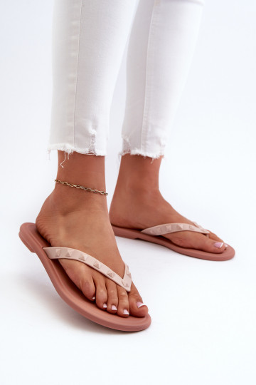 platvoeten Elastyczne Slippers JJ285298 roze kleur