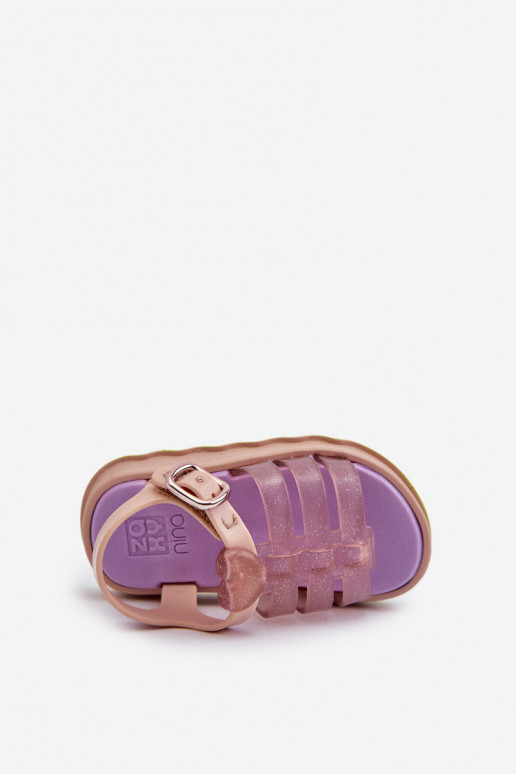Kindersandalen met zelfklevende sluitingen NN385020 Paarse kleur Kindersandalen met zelfklevende sluitingen NN385020 Paarse kleur