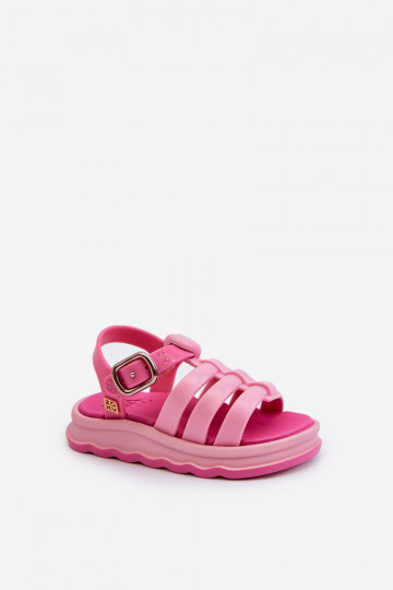 Kindersandalen met zelfklevende sluitingen NN385018 roze kleur 2