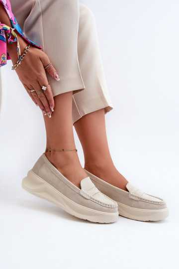 gemaakt van suède Mocassins ivoor Filidia 2