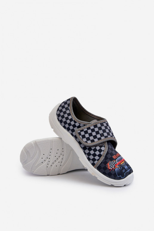 Comfortabele pantoffels voor jongens met zelfklevende sluiting Befado 974Y540 grijs Comfortabele pantoffels voor jongens met zelfklevende sluiting Befado 974Y540 grijs