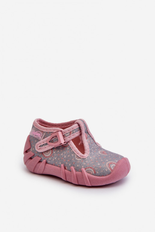Comfortabele pantoffels KinderBEFADO 110N490 grijsroze kleur