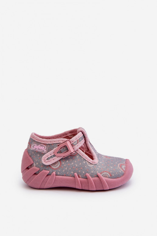 Comfortabele pantoffels KinderBEFADO 110N490 grijsroze kleur