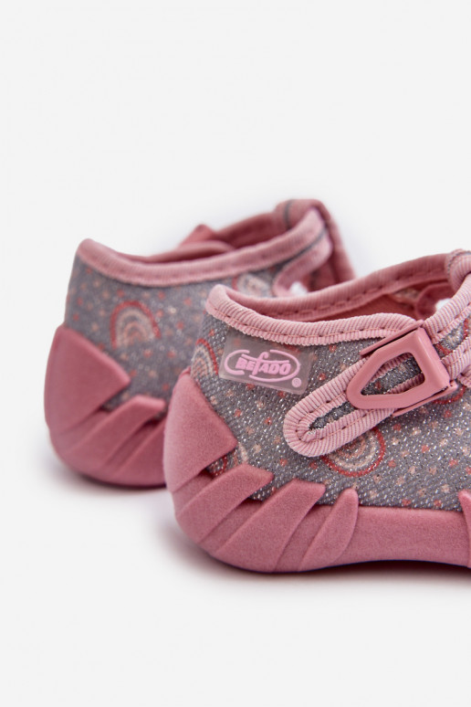 Comfortabele pantoffels KinderBEFADO 110N490 grijsroze kleur