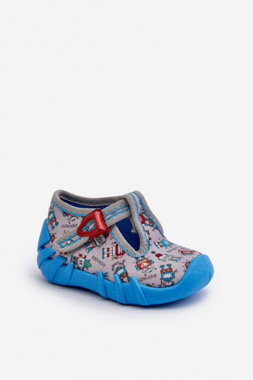 Comfortabele pantoffels KinderBEFADO 110N483 blauwgrijs