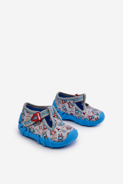 Comfortabele pantoffels KinderBEFADO 110N483 blauwgrijs