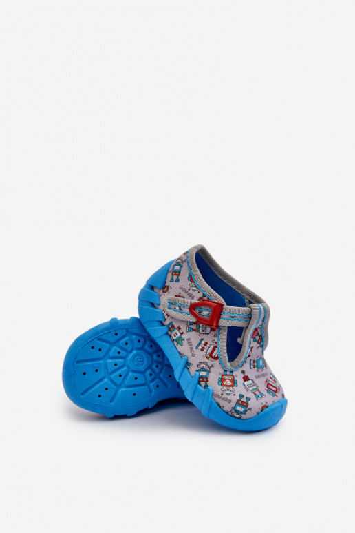 Comfortabele pantoffels KinderBEFADO 110N483 blauwgrijs